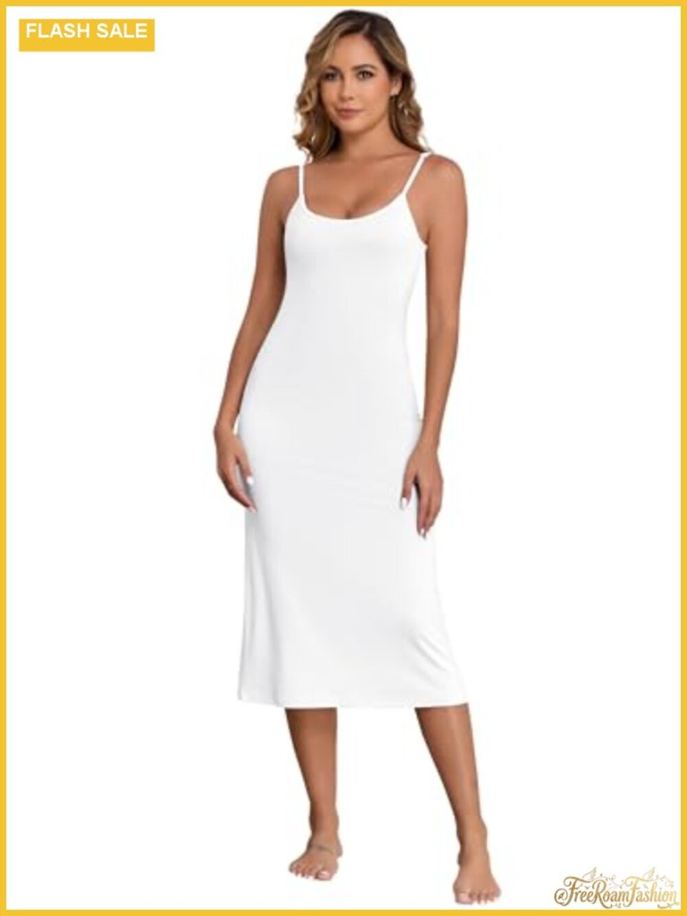 Women's Full Slip Dress Adjustable Spaghetti Strap Camisole Nightgown Rayon